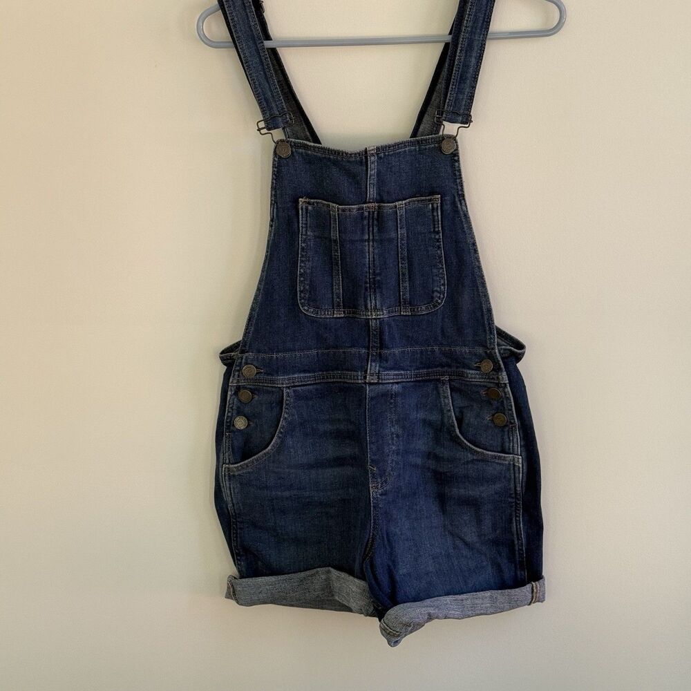 Fat Face Overalls Jumper Blue Wash Dungarees Shorts Eco Denim Women’s Size US 6